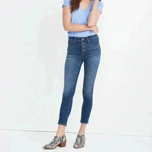 Madewell 9” Mid Rise Skinny Crop Jeans 25